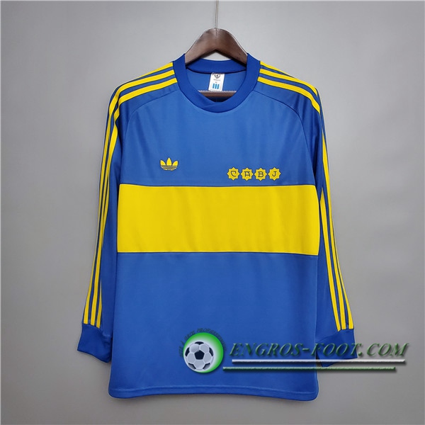 Engros-foot: Maillot de Foot Boca Juniors Retro Manche Longue Domicile 1981 Thailande