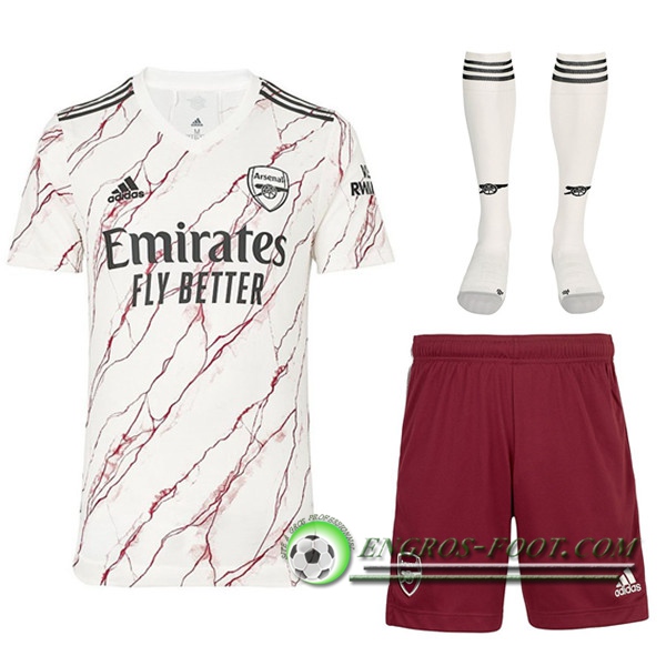 Engros-foot: Jeu Ensemble Maillot Foot Arsenal Exterieur (Short+Chaussettes) 2020/2021 Thailande