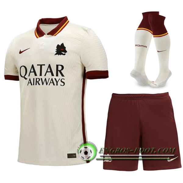 Engros-foot: Jeu Ensemble Maillot Foot AS Roma Exterieur (Short+Chaussettes) 2020/2021 Thailande