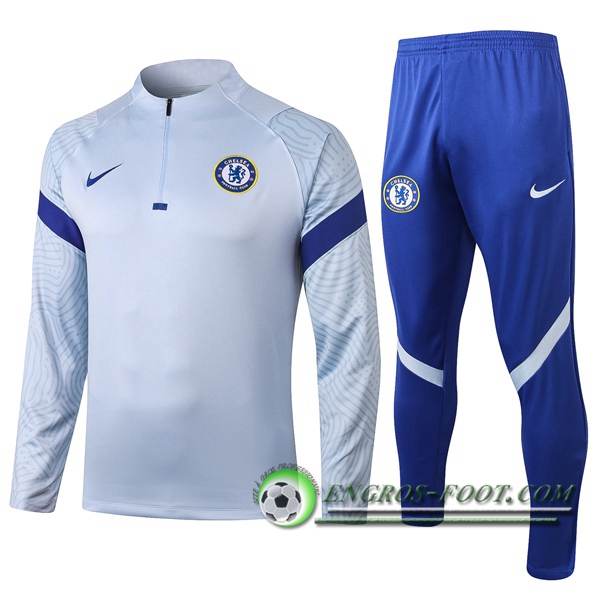 Ensemble Survetement de Foot FC Chelsea Gris 2020/2021