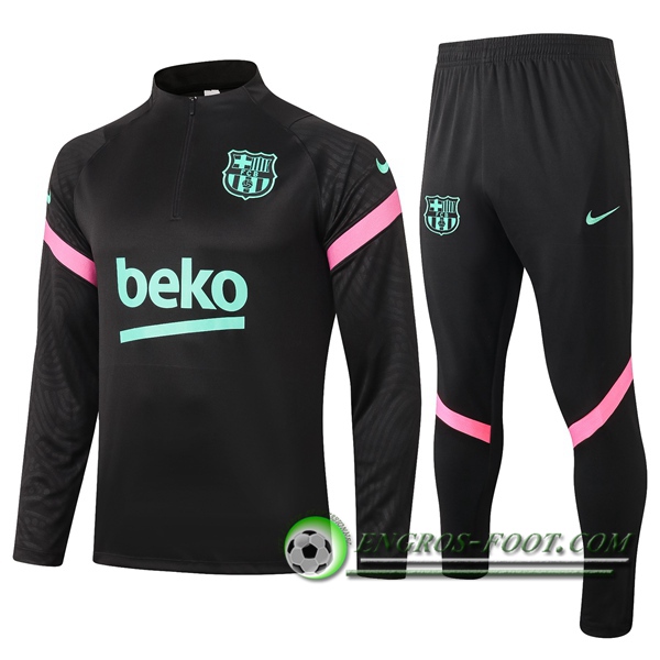 Ensemble Survetement de Foot FC Barcelone Noir 2020/2021