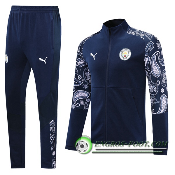 Ensemble Survetement de Foot - Veste Manchester City Bleu 2020/2021