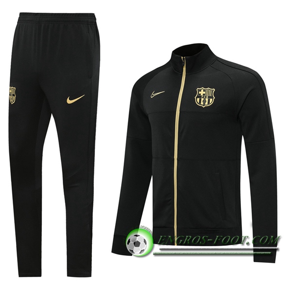 Ensemble Survetement de Foot - Veste FC Barcelone Noir 2020/2021