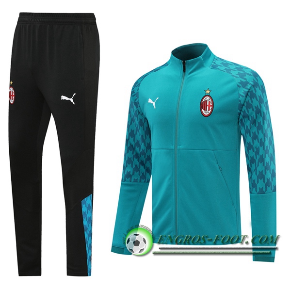 Ensemble Survetement de Foot - Veste Milan AC Bleu 2020/2021