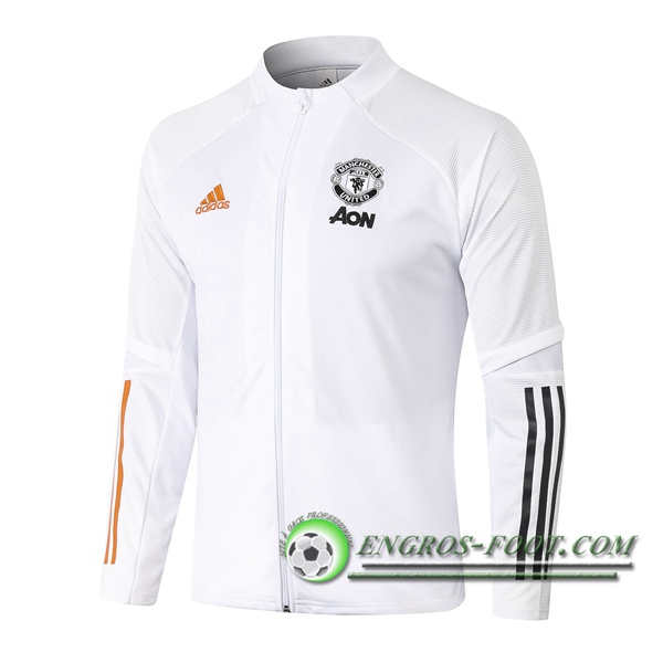 Nouveaux Veste Foot Manchester United Blanc 2020/2021