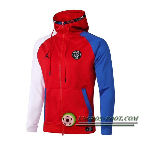 Veste A Capuche Pairis PSG Jordan Rouge 2020/2021