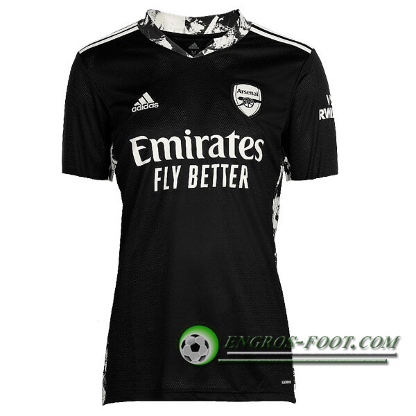 Engros-foot: Jeu Maillot de Foot Arsenal Gardien de But Noir 2020/2021 Thailande