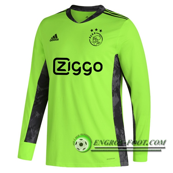 Engros-foot: Jeu Maillot de Foot AFC Ajax Gardien de But Vert Manche longue 2020/2021 Thailande