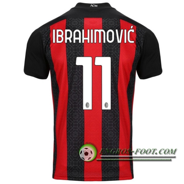 Engros-foot: Jeu Maillot de Foot Milan AC (IBRAHIMOVIC 11) Domicile 2020/2021 Thailande