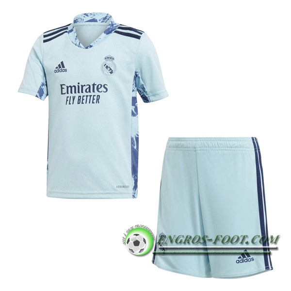 Engros-foot: Maillot Real Madrid Enfant Gardien de But Bleu 2020/2021 Thailande