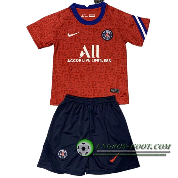 Engros-foot: Maillot de Foot PSG Enfant Training Rouge 2020/2021 Thailande