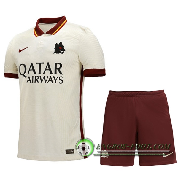 Engros-foot: Jeu Ensemble Maillot Foot AS Roma Exterieur + Short 2020/2021 Thailande