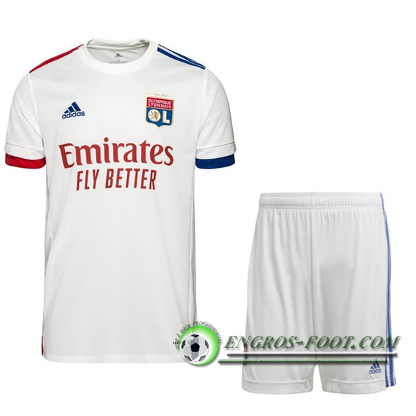 Engros-foot: Jeu Ensemble Maillot Foot Lyon OL Domicile + Short 2020/2021 Thailande