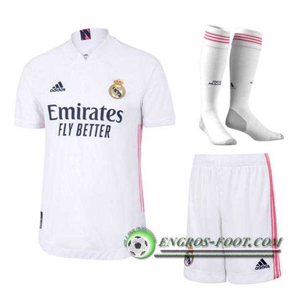 Engros-foot: Jeu Ensemble Maillot Real Madrid Domicile (Short+Chaussettes) 2020/21 Thailande