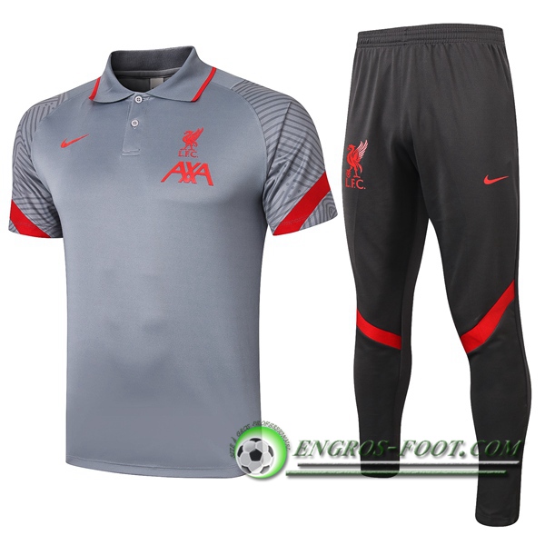 Ensemble Polo FC Liverpool + Pantalon Gris 2020/2021