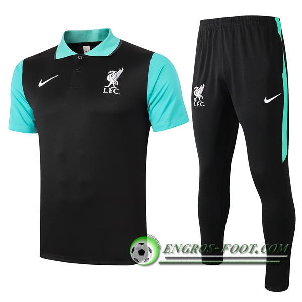 Ensemble Polo FC Liverpool + Pantalon Noir 2020/2021