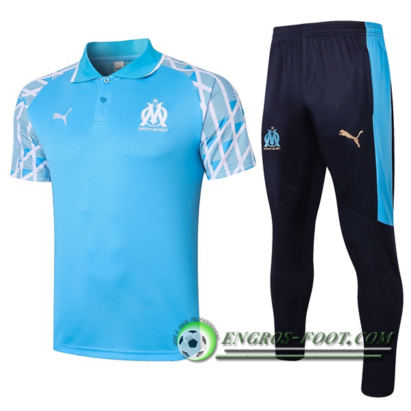 Ensemble Polo Marseille OM + Pantalon Bleu 2020/2021