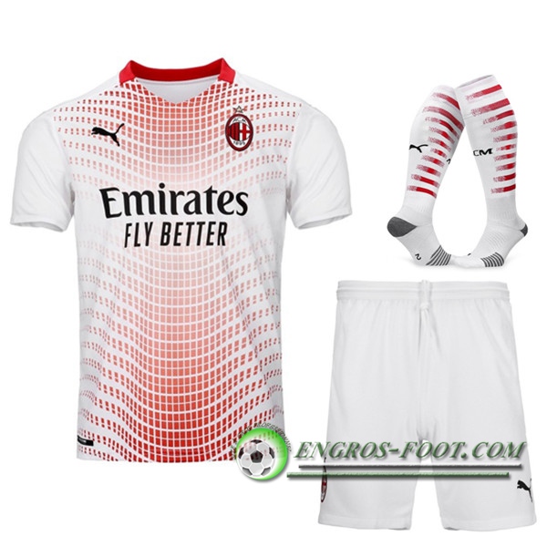 Engros-foot: Jeu Nouveaux Ensemble Maillot de Foot Milan AC Exterieur (Short+Chaussettes) 2020/2021 Thailande