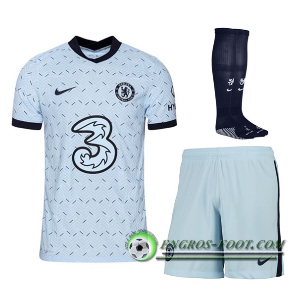 Engros-foot: Jeu Nouveaux Ensemble Maillot de Foot FC Chelsea Exterieur (Short+Chaussettes) 2020/2021 Thailande