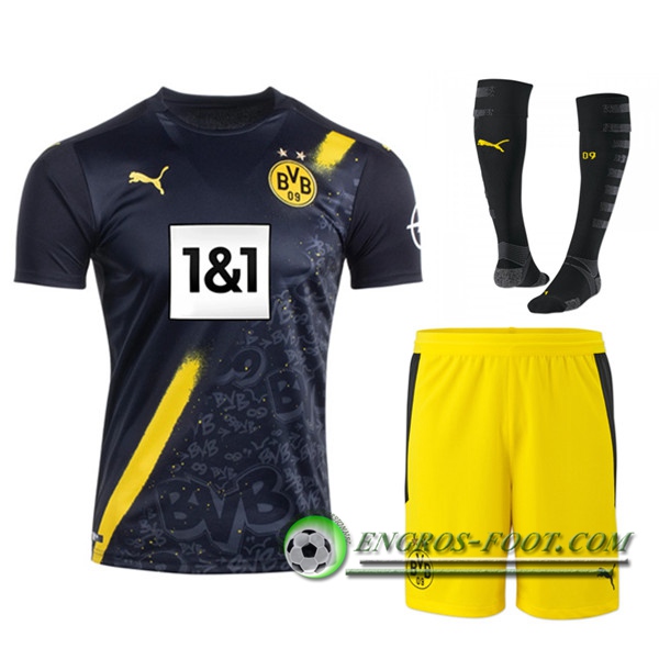 Engros-foot: Jeu Nouveaux Ensemble Maillot de Foot Dortmund BVB Exterieur (Short+Chaussettes) 2020/2021 Thailande