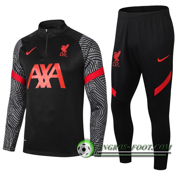 Ensemble Survetement de Foot FC Liverpool Noir 2020/2021