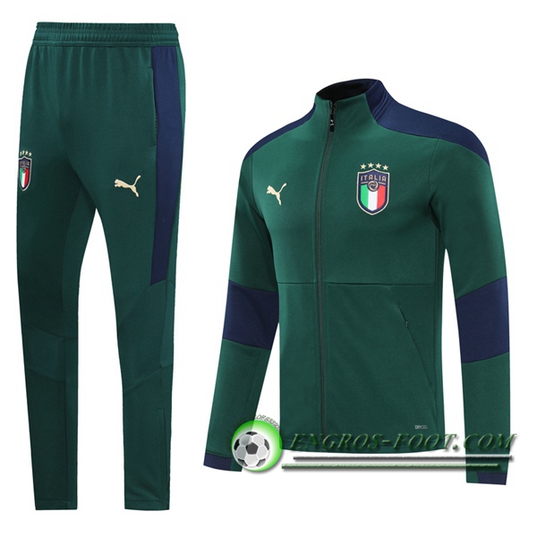 Ensemble Survetement de Foot - Veste Italie Vert 2020/2021