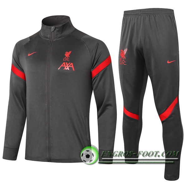 Ensemble Survetement de Foot - Veste FC Liverpool Gris 2020/2021