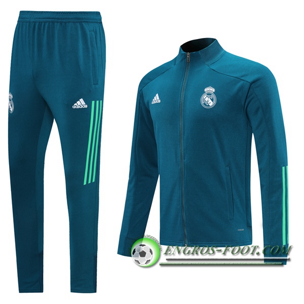 Ensemble Survetement de Foot - Veste Real Madrid Bleu 2020/2021