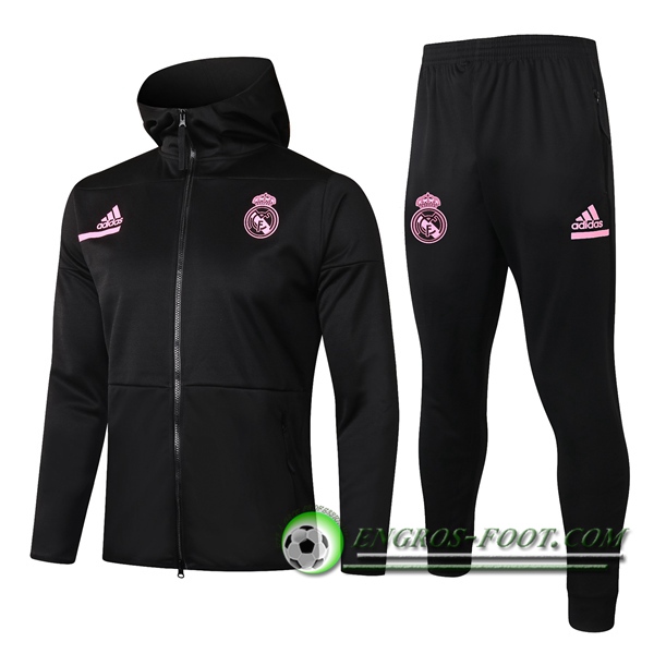 Veste A Capuche Survetement Foot Real Madrid Noir 2020/2021