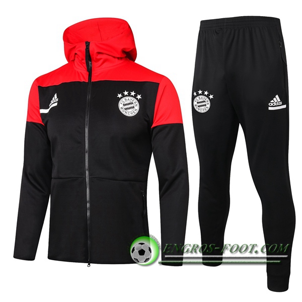 Veste A Capuche Survetement Foot Bayern Munich Noir 2020/2021