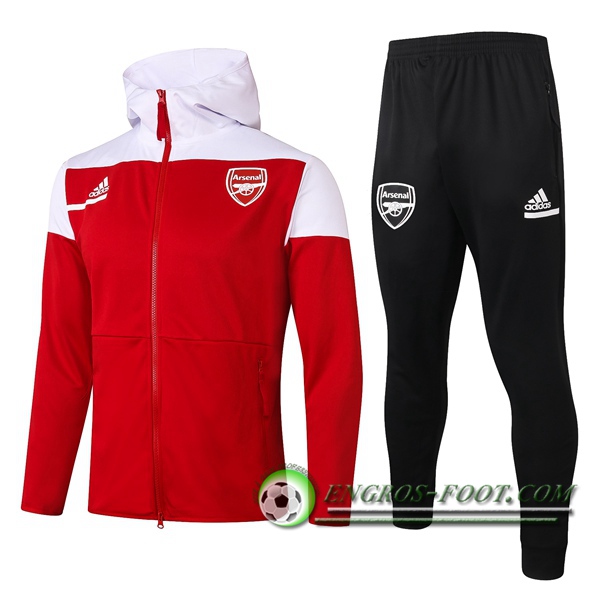 Veste A Capuche Survetement Foot Arsenal Rouge 2020/2021