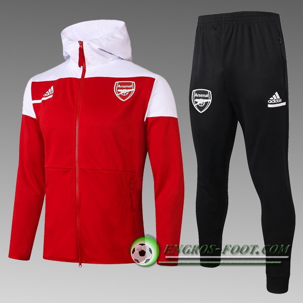 Engros-foot: Veste A Capuche Survetement Foot Arsenal Enfant Rouge 2020/2021 Thailande