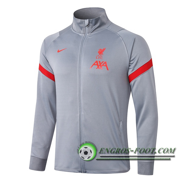 Nouveaux Veste Foot FC Liverpool Gris 2020/2021