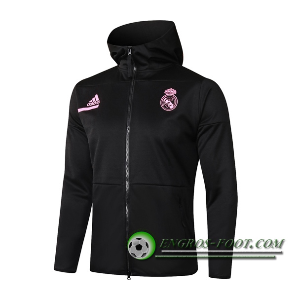 Nouveaux Veste A Capuche Real Madrid Noir 2020/2021