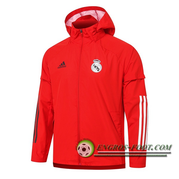 Nouveaux Coupe-Vent Real Madrid Rouge 2020/2021