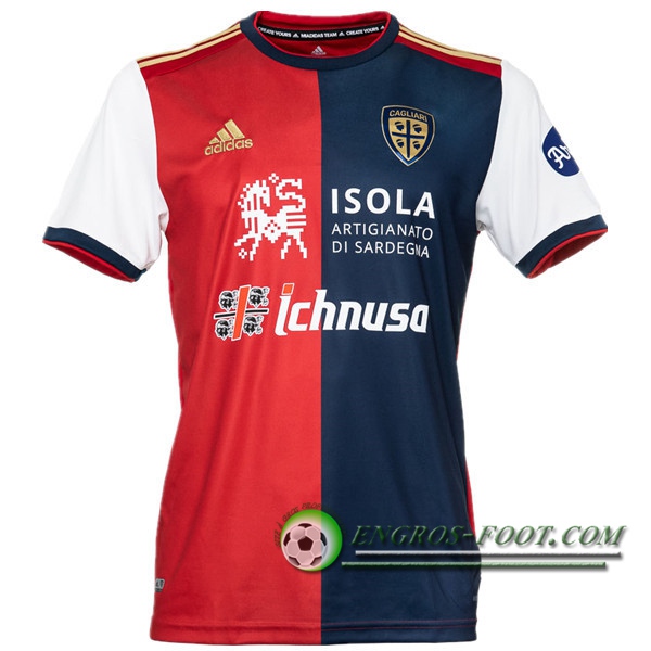 Engros-foot: Jeu Nouveaux Maillot de Foot Cagliari Domicile 2020/2021 Thailande