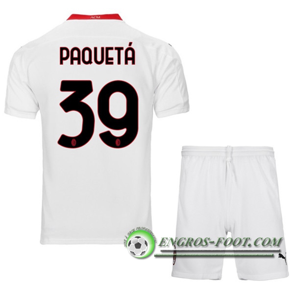 Engros-foot: Nouveau Maillot de Foot Milan AC (PAQUETA 39) Enfants Exterieur 2020/2021 Thailande