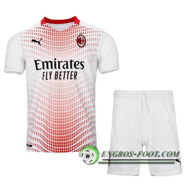 Engros-foot: Nouveau Maillot de Foot Milan AC Enfant Exterieur 2020/2021 Thailande