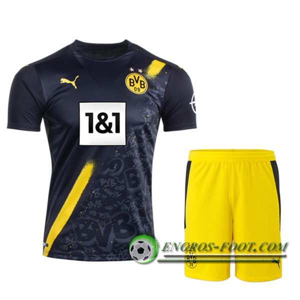 Engros-foot: Jeu Nouveaux Ensemble Maillot de Foot Dortmund BVB Exterieur + Short 2020/2021 Thailande