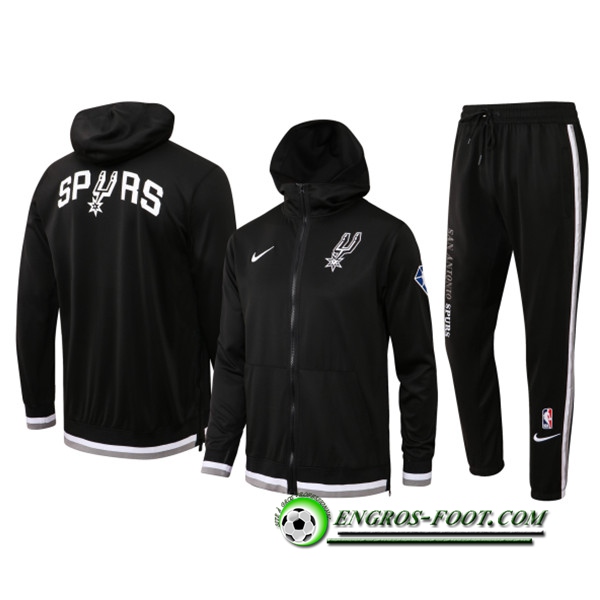 Ensemble Survetement de Foot San Antonio Spurs Noir 2022