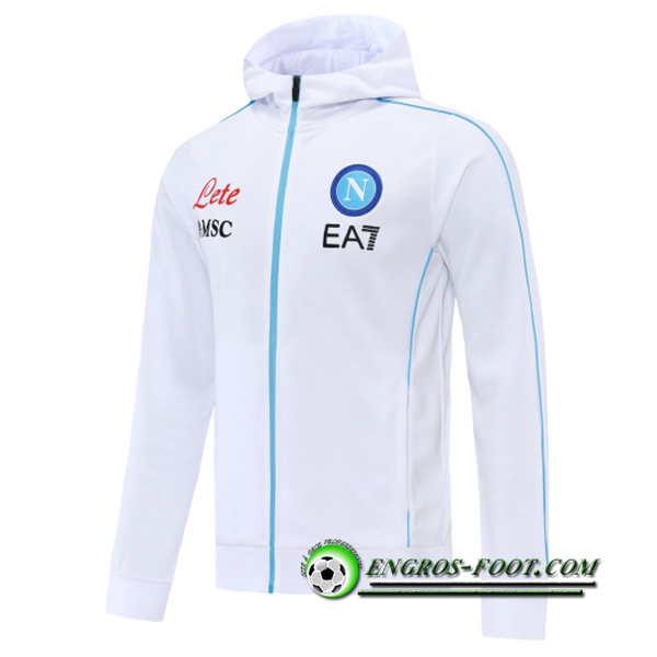 Veste A Capuche SSC Naples Blanc 2022/2023