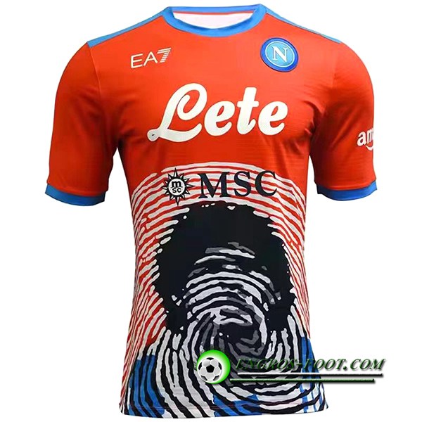 Maillot de Foot SSC Naples Maradona Rouge Special Version 2022/2023