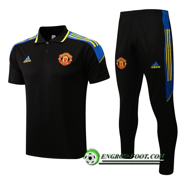 Ensemble Polo Manchester United + Pantalon Noir 2022/2023