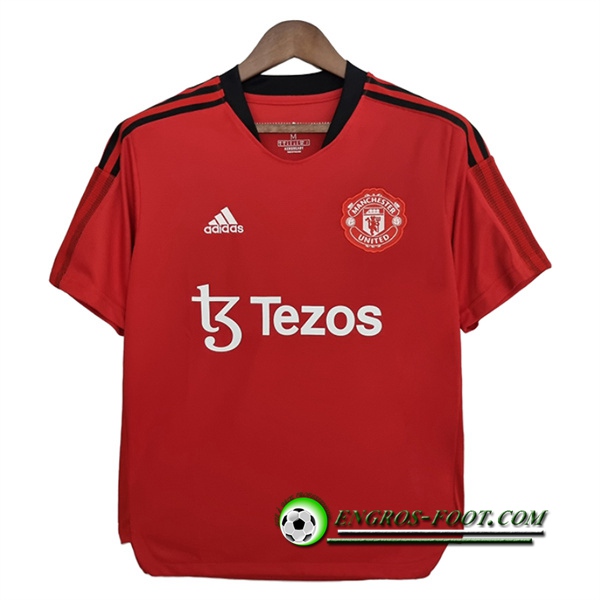 Training T-Shirts Manchester United Tezos Rouge 2022/2023