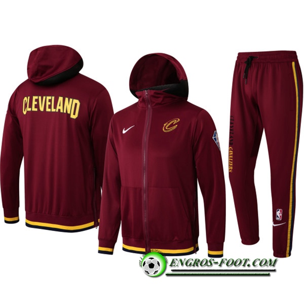 Ensemble Survetement de Foot Cleveland Cavaliers Rouge 2022