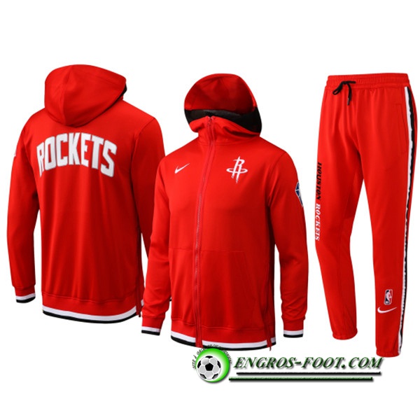 Ensemble Survetement de Foot Houston Rockets Rouge 2022