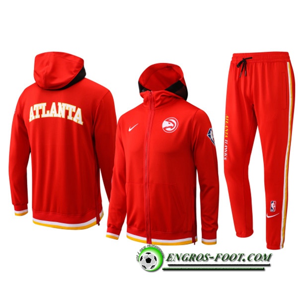 Ensemble Survetement de Foot Atlanta Hawks Rouge 2022