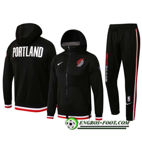 Ensemble Survetement de Foot Portland Trail Blazers Noir 2022