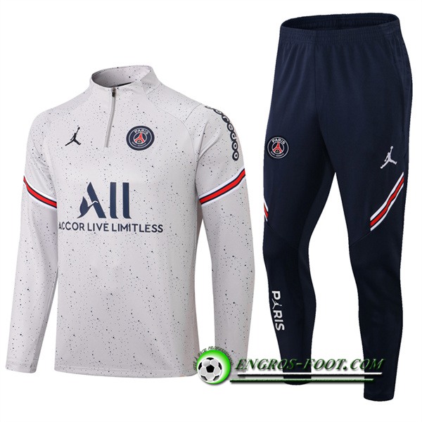 Ensemble Survetement de Foot Jordan PSG Gris 2022/2023