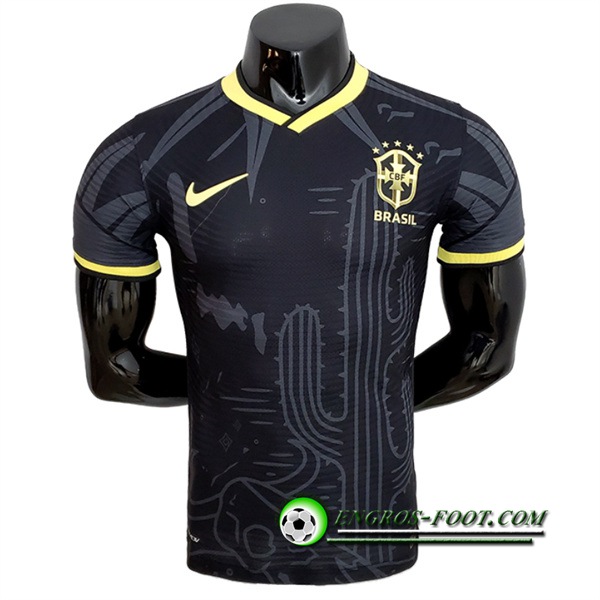 Maillot de Foot Bresil Player Version Noir Coupe du monde 2022